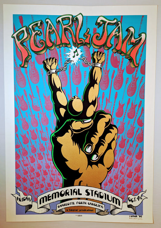 Emek Pearl Jam Memorial Stadium 1996 Poster